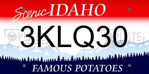 3KLQ30 Idaho License Plate