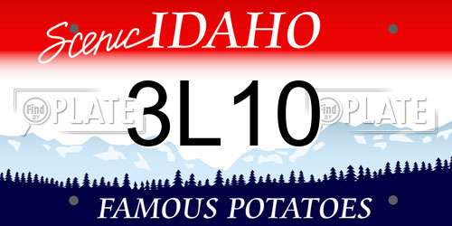 3L10 Idaho License Plate