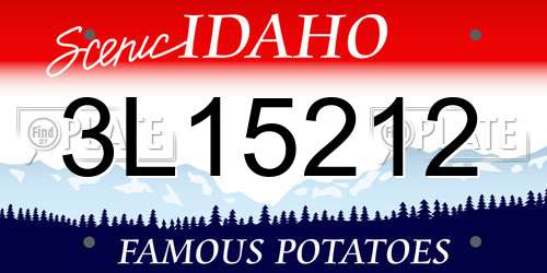 3L15212 Idaho License Plate