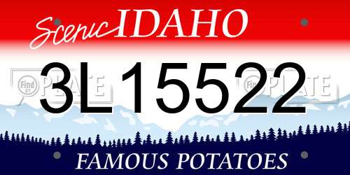 3L15522 Idaho License Plate
