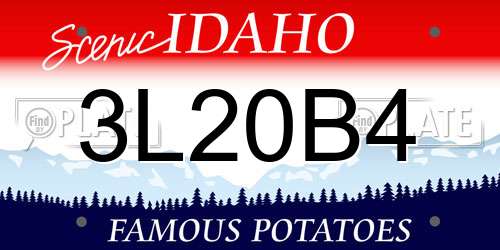 3L20B4 Idaho License Plate