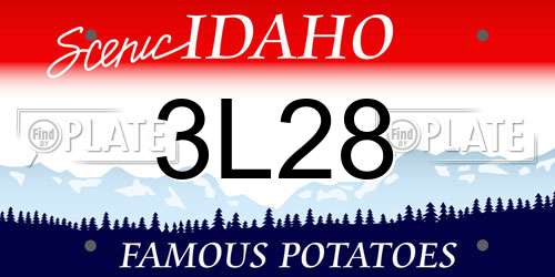 3L28 Idaho License Plate