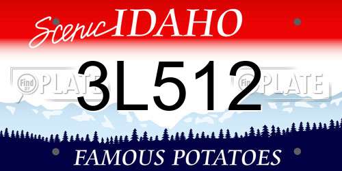 3L512 Idaho License Plate
