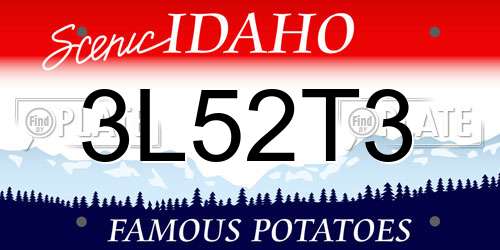 3L52T3 Idaho License Plate
