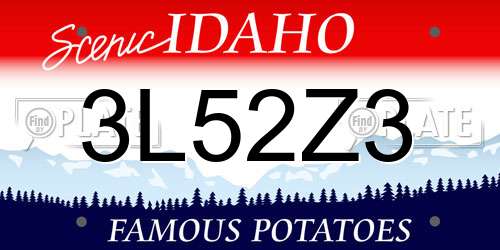 3L52Z3 Idaho License Plate