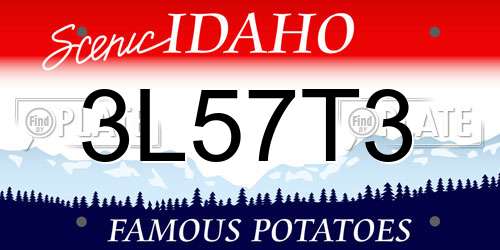 3L57T3 Idaho License Plate