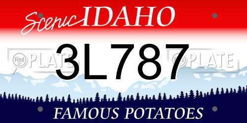3L787 Idaho License Plate