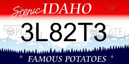 3L82T3 Idaho License Plate