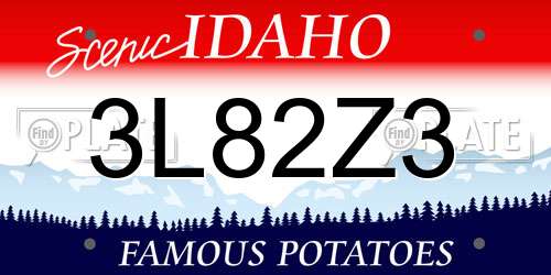 3L82Z3 Idaho License Plate