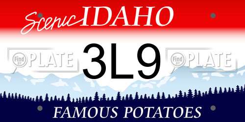 3L9 Idaho License Plate