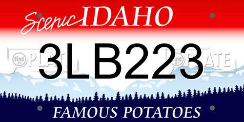 3LB223 Idaho License Plate