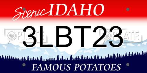 3LBT23 Idaho License Plate