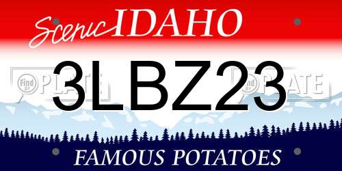3LBZ23 Idaho License Plate