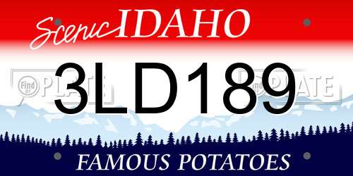 3LD189 Idaho License Plate