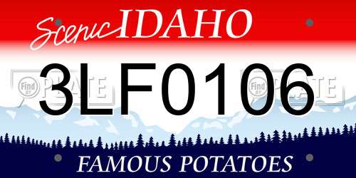 3LF0106 Idaho License Plate