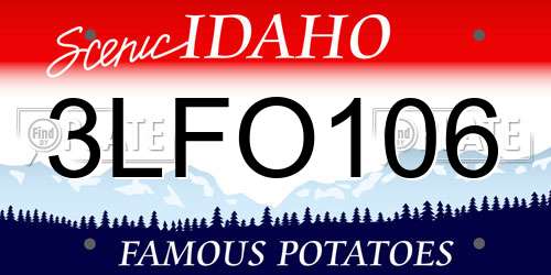 3LFO106 Idaho License Plate
