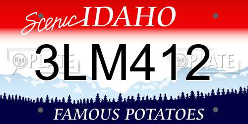 3LM412 Idaho License Plate
