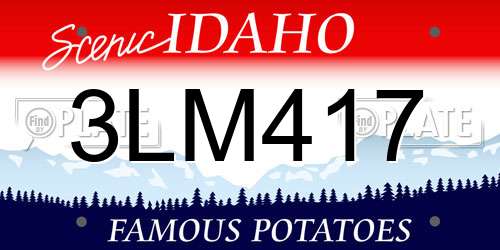 3LM417 Idaho License Plate