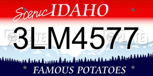 3LM4577 Idaho License Plate