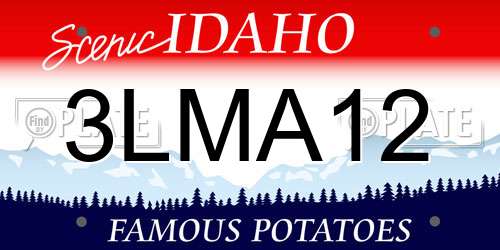 3LMA12 Idaho License Plate