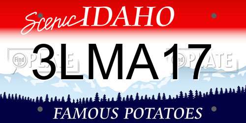 3LMA17 Idaho License Plate