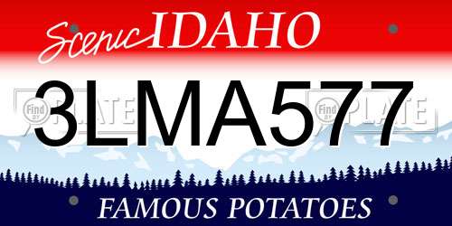 3LMA577 Idaho License Plate