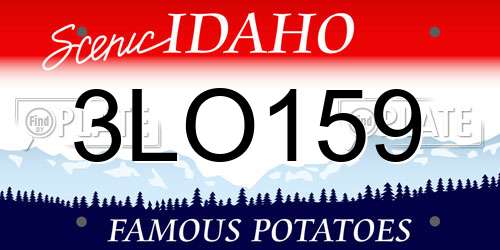 3LO159 Idaho License Plate