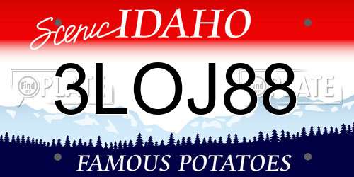 3LOJ88 Idaho License Plate