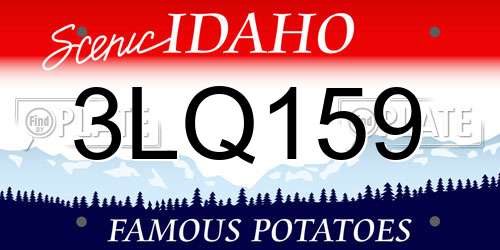 3LQ159 Idaho License Plate