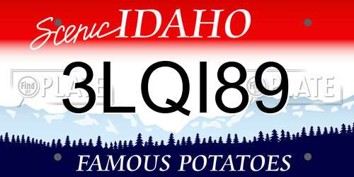 3LQI89 Idaho License Plate