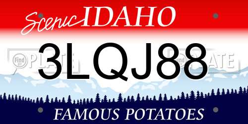 3LQJ88 Idaho License Plate