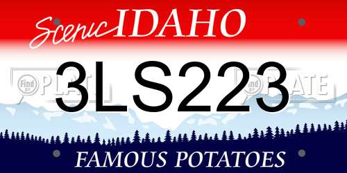 3LS223 Idaho License Plate
