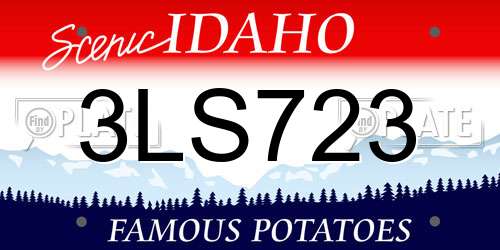 3LS723 Idaho License Plate