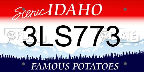 3LS773 Idaho License Plate