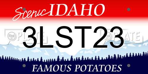 3LST23 Idaho License Plate