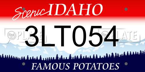 3LT054 Idaho License Plate