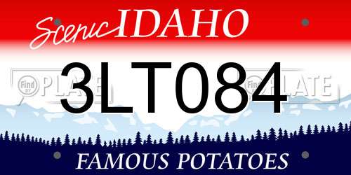 3LT084 Idaho License Plate