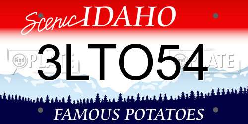 3LTO54 Idaho License Plate