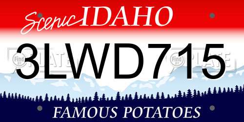 3LWD715 Idaho License Plate