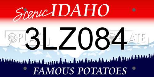 3LZ084 Idaho License Plate