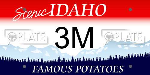 3M Idaho License Plate