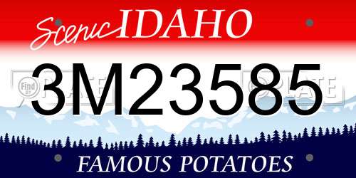 3M23585 Idaho License Plate