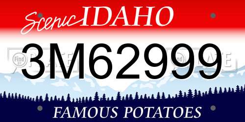 3M62999 Idaho License Plate