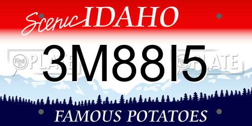 3M88I5 Idaho License Plate