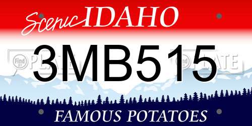 3MB515 Idaho License Plate