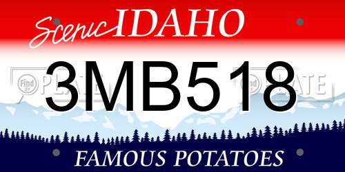 3MB518 Idaho License Plate
