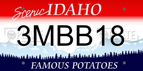 3MBB18 Idaho License Plate