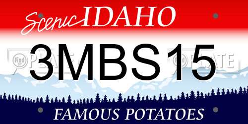 3MBS15 Idaho License Plate