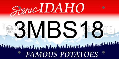 3MBS18 Idaho License Plate