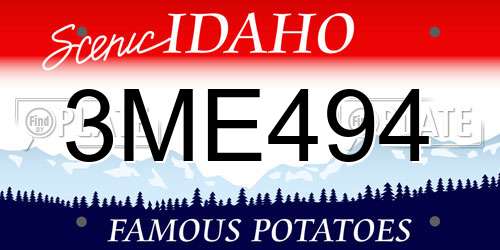 3ME494 Idaho License Plate